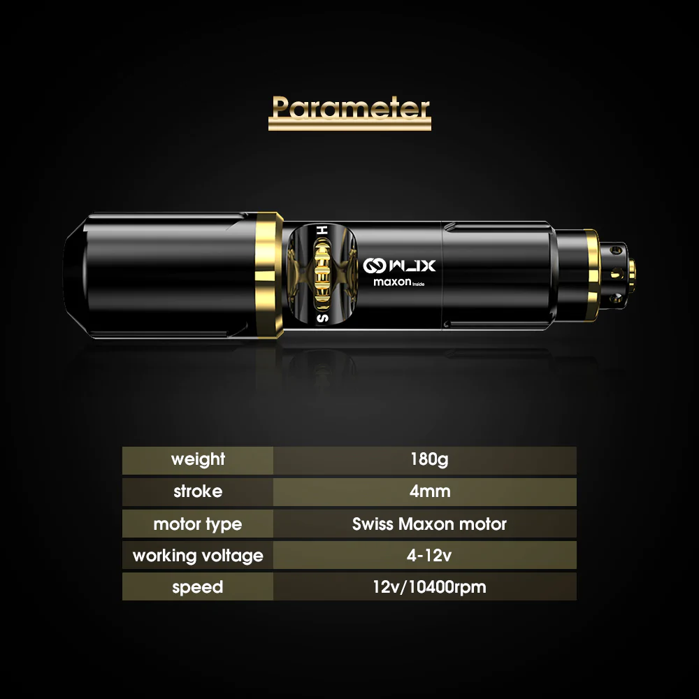 Maszyna do tatuażu Pen z silnikiem Maxon 4mm skok | WJX - obrazek 8