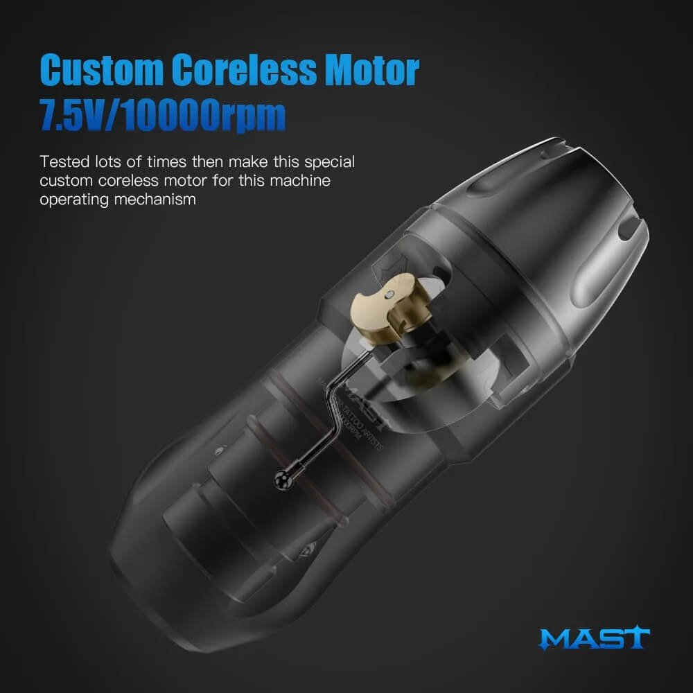 Dragonhawk Tattoo-Set | Mast Tour Pro Wireless Tattoo-Maschine mit Batterie-Netzteil 2er Bundle – Bild 7