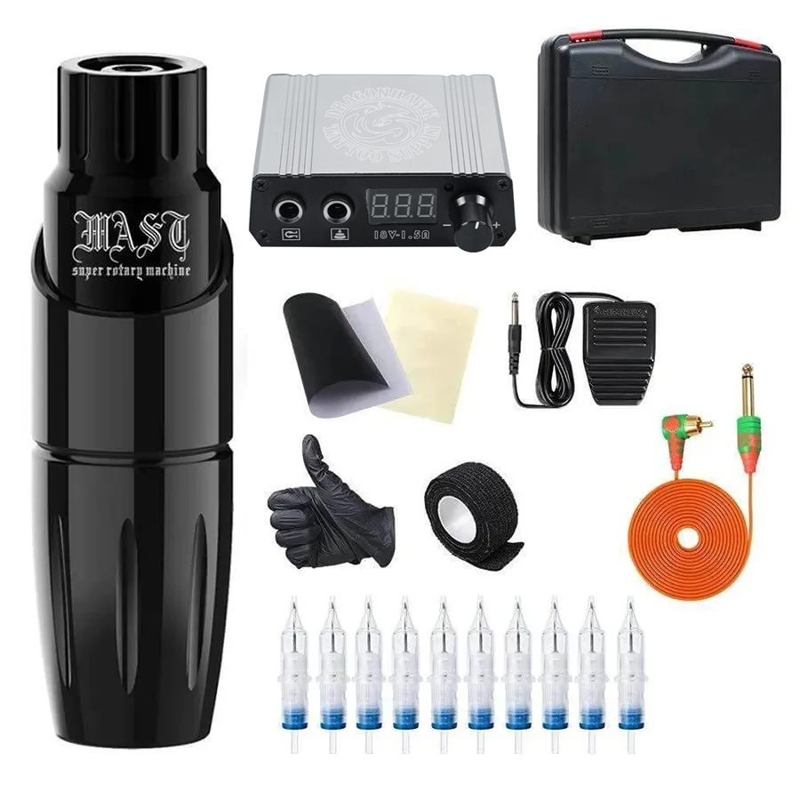 Kit de tatouage | Machine de Tatouage à Stylo Mast Tour, Alimentation Électrique - Pack de Démarrage