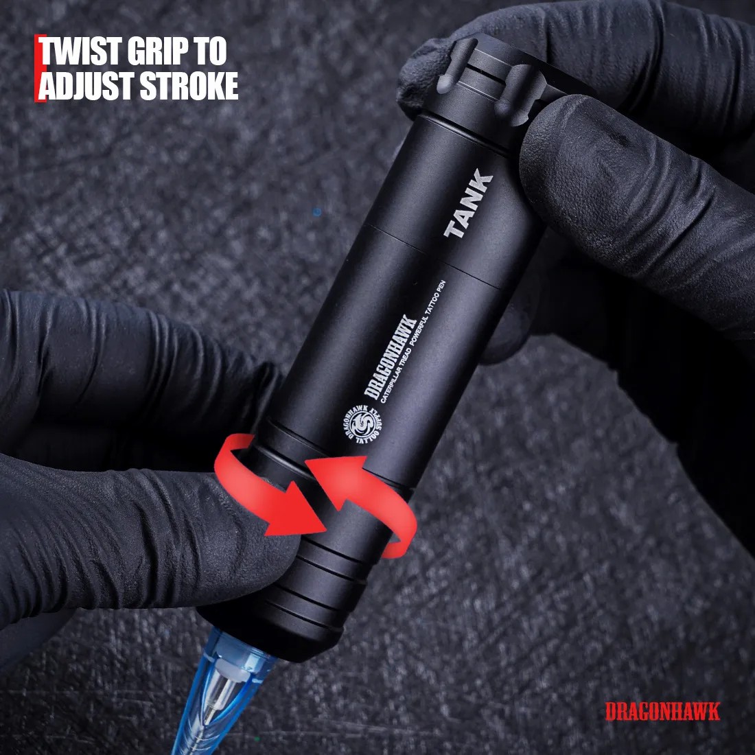 Stylo Rotatif de Machine à Tatouer Dragonhawk - Fréquence Lente du Réservoir – Image 9