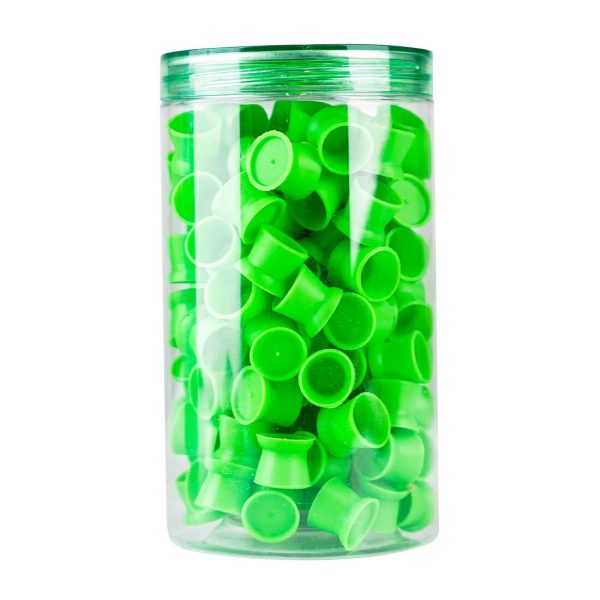 Tattoo Silicon Rubber Ink Cup Pigment Cup 50PCS - Green