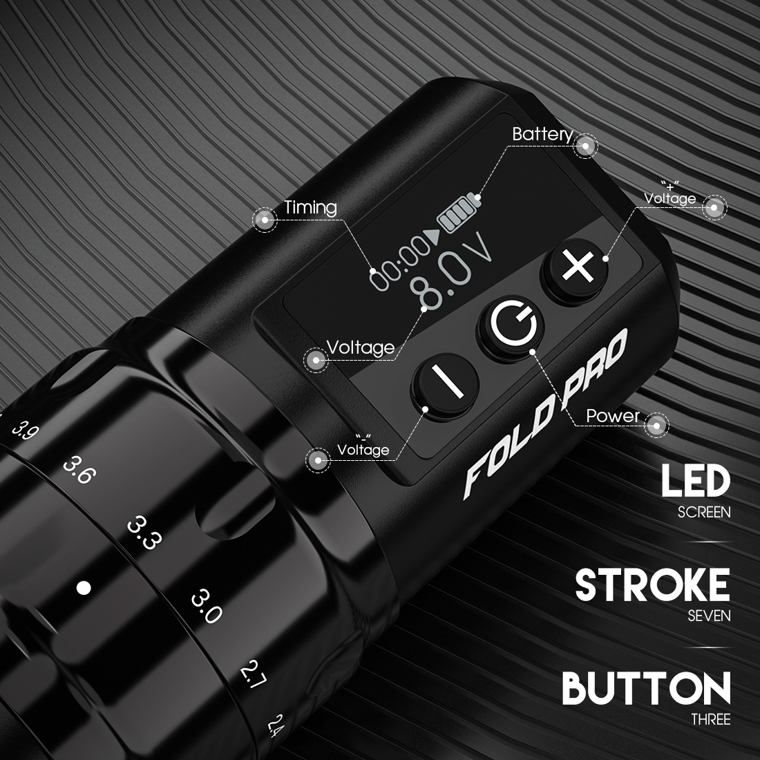 Mast Fold Pro Wireless Batterie Tattoo-Netzteile – Bild 2