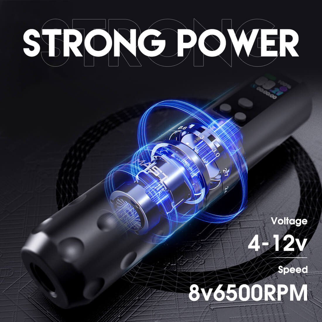 Dragonhawk kabellose Tattoo-Pen-Maschine 2,4-4,2 mm Hublänge | Mast Fold 2 Pro – Bild 7