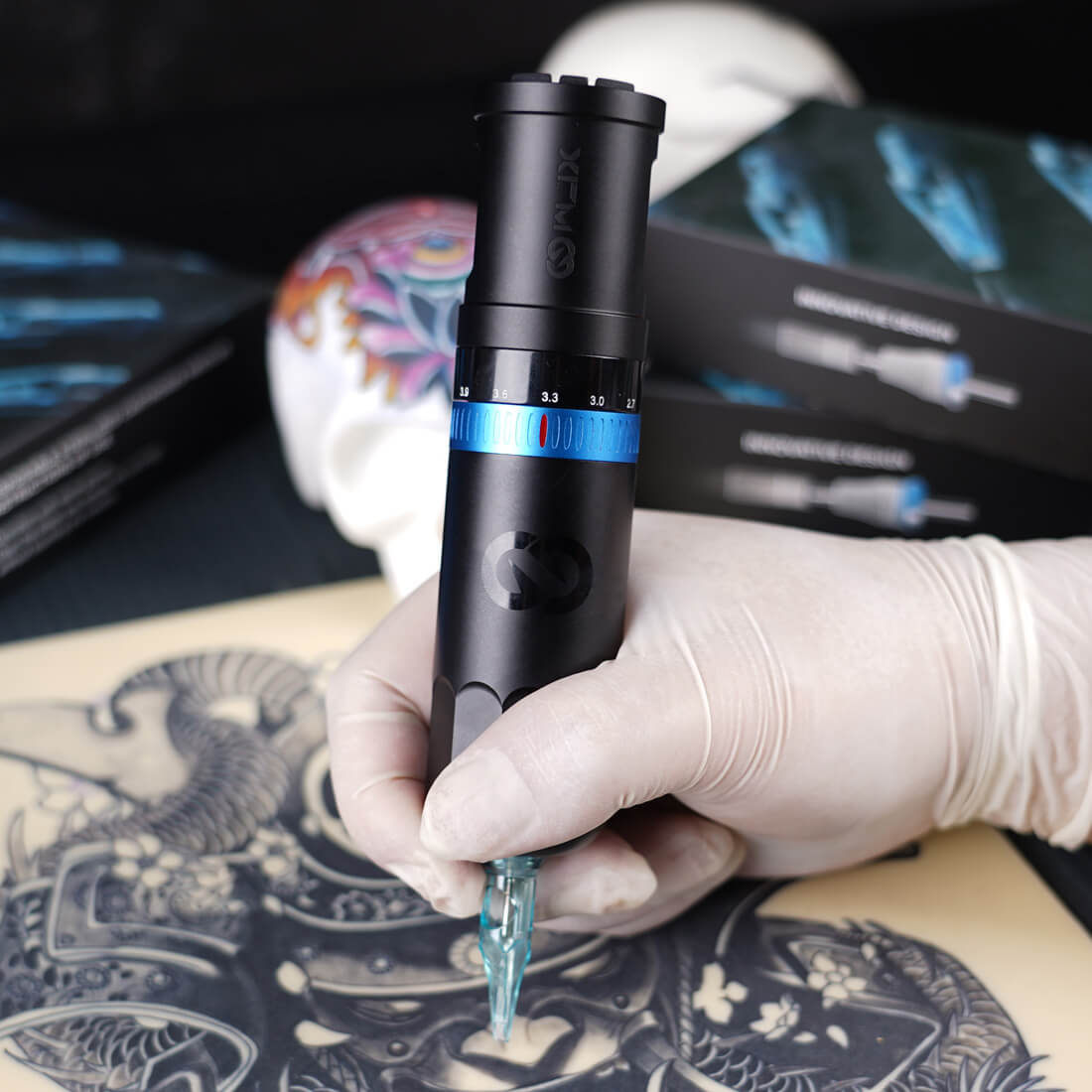 Bezprzewodowa Maszyna do Tatuażu Dragonhawk Pen 2.4-4.2MM Skok, Szybkie Ładowanie | WJX W3 - obrazek 12