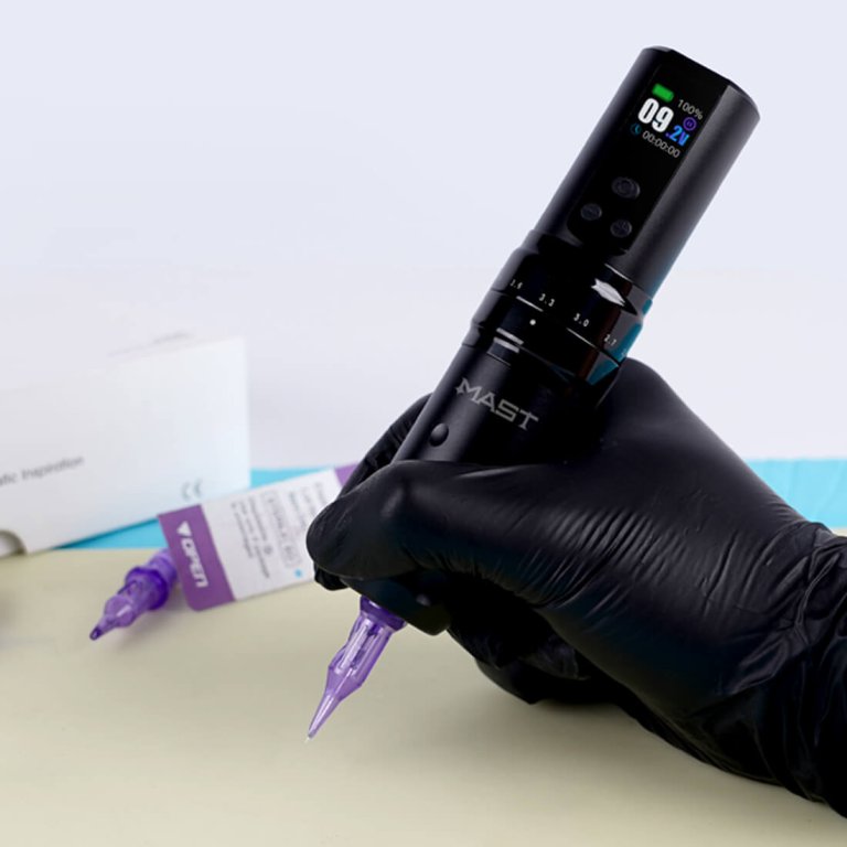 Pro Pen Machine Tattoo Kit | Dragonhawk Mast Fold 2 Pro Machine Pen Wireless ...