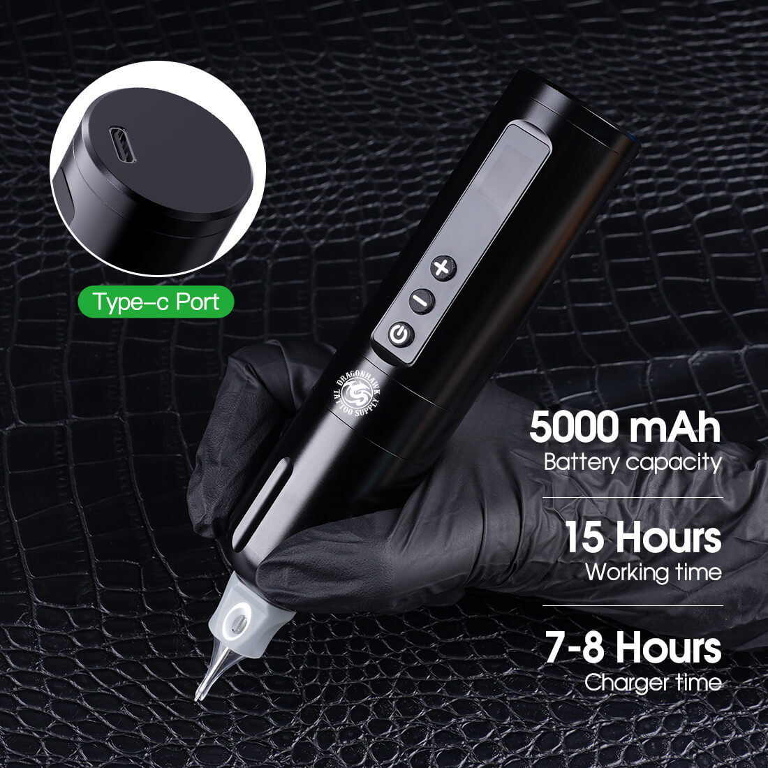 Kit per tatuaggi | Bundle avanzato wireless penna macchina Dragonhawk X10 - immagine 4