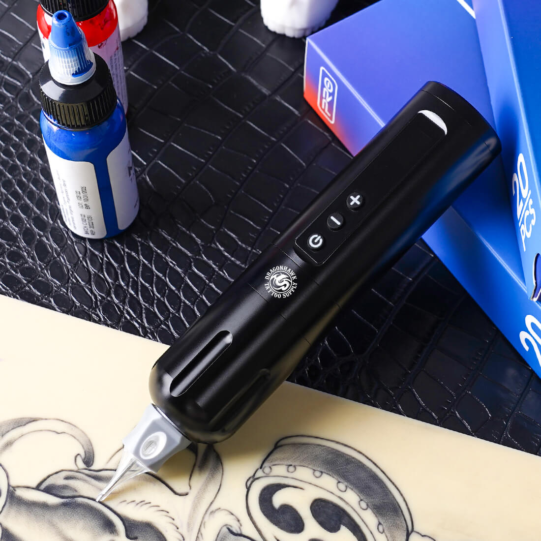 Kit per tatuaggi | Bundle avanzato wireless penna macchina Dragonhawk X10 - immagine 3