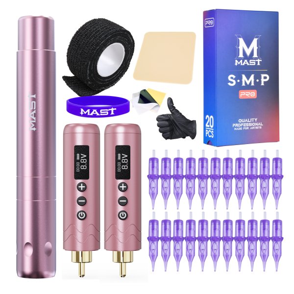 Tattoo Kit | Mast Tour Air Wireless Tattoo Machine Advanced Bundle (2 Batteries ver.)