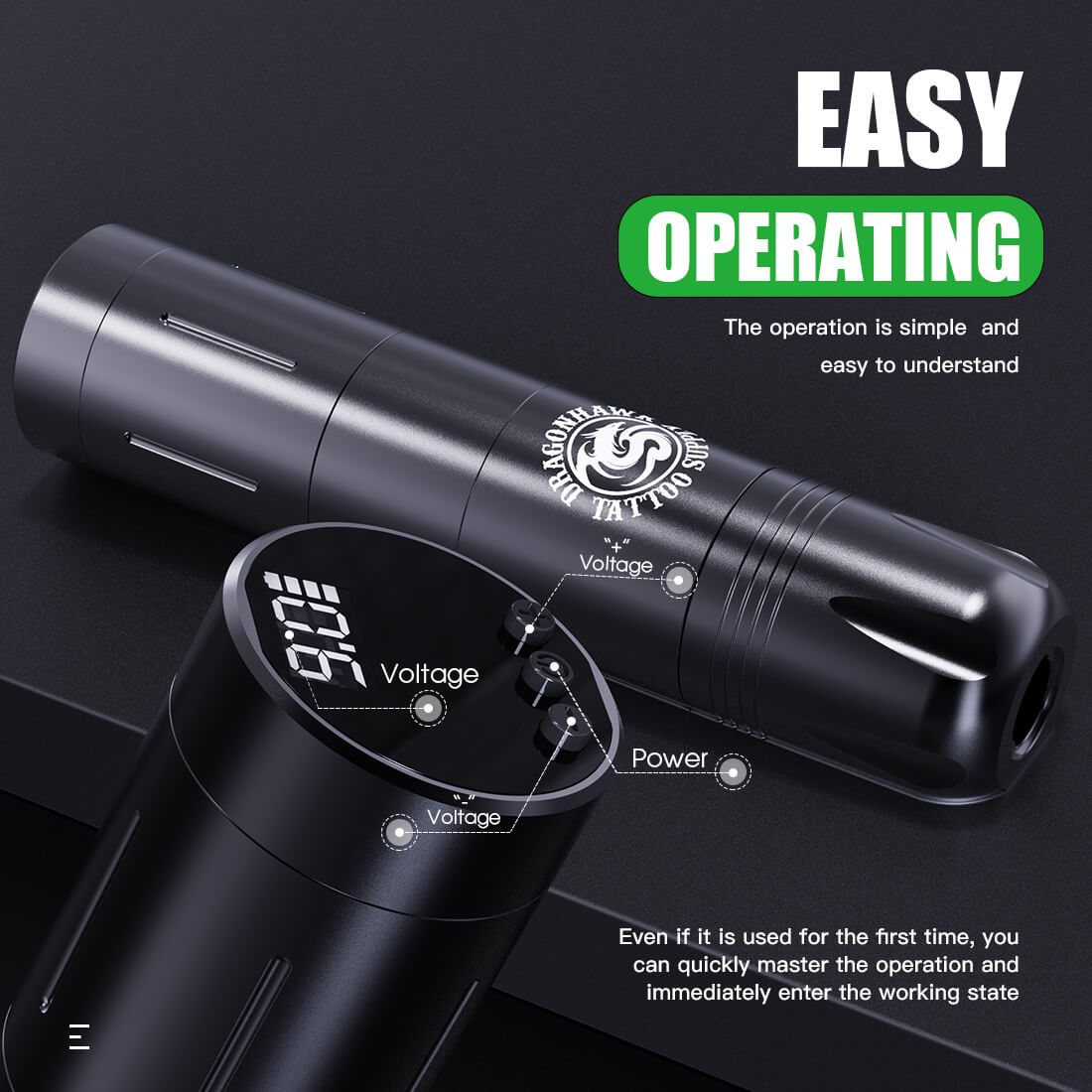 Kit de Tatuaje | Dragonhawk X3 Pro Paquete de Inicio para Máquina de Tatuaje Inalámbrica - Imagen 4