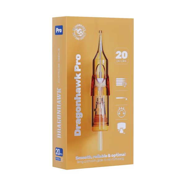Dragonhawk Pro Tattoo Cartridges Needles - Box of 20