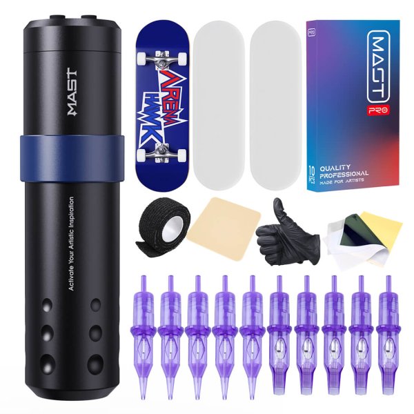 Tattoo Kit | Dragonhawk Mast A3 Wireless Tattoo Machine Professional Bundle
