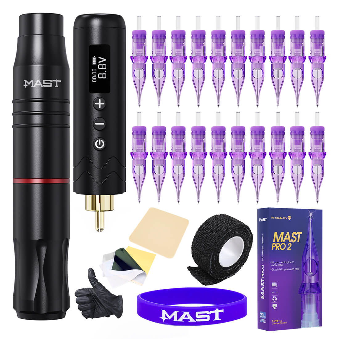 Tattoo Kit | Dragonhawk Mast Tour 2 Kabelloses Tätowiermaschinen-Set für Profis