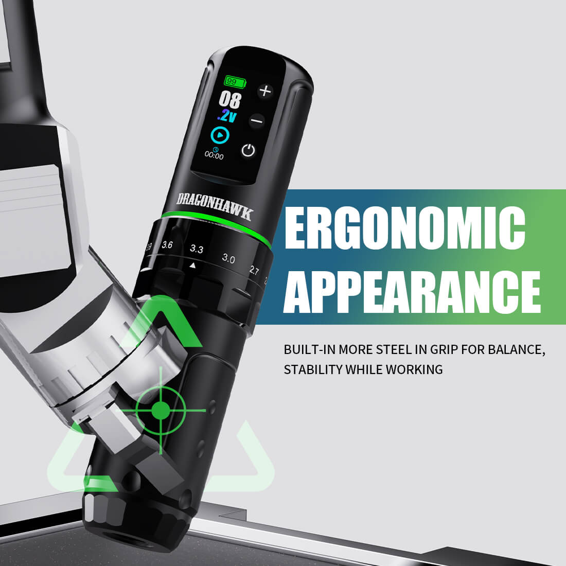 Macchina per tatuaggi wireless Dragonhawk con 7 lunghezze di corsa | L3 - immagine 4