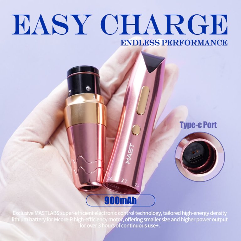 Fone Pen Machine Dragonhawk Wireless Tattoo Pen Machine With 2.2MM-3.2MM Adjustable ...