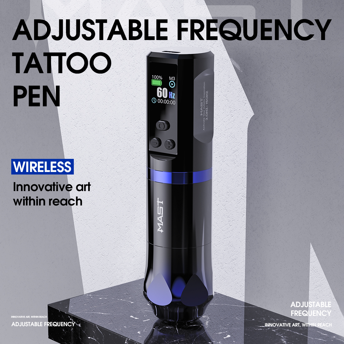Máquina de tatuaje inalámbrica Dragonhawk con frecuencia ajustable | Mast Hertz - Imagen 2