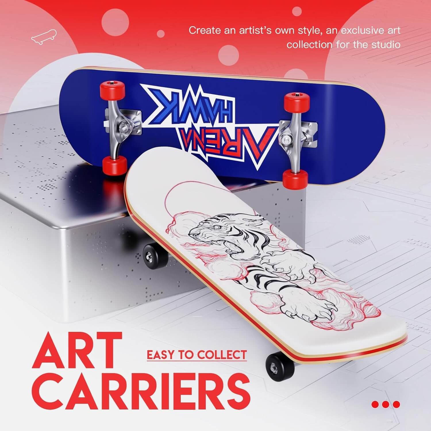 Dragonhawk Fingerboard Mini Patinetas - Imagen 2