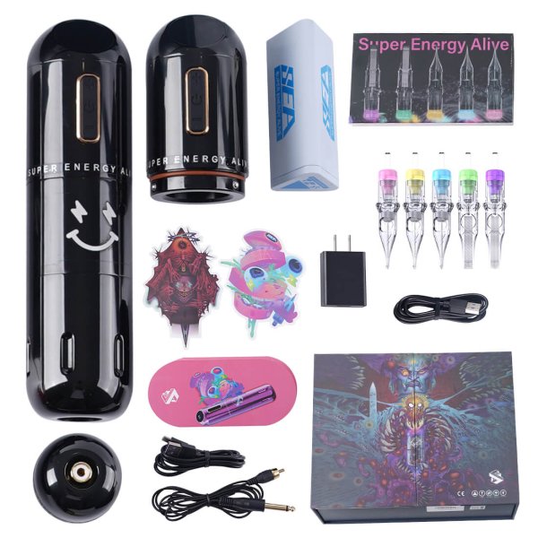 Tattoo Kit | Dragonhawk Sea X Flash Wireless Tattoo Machine Professional Bundle