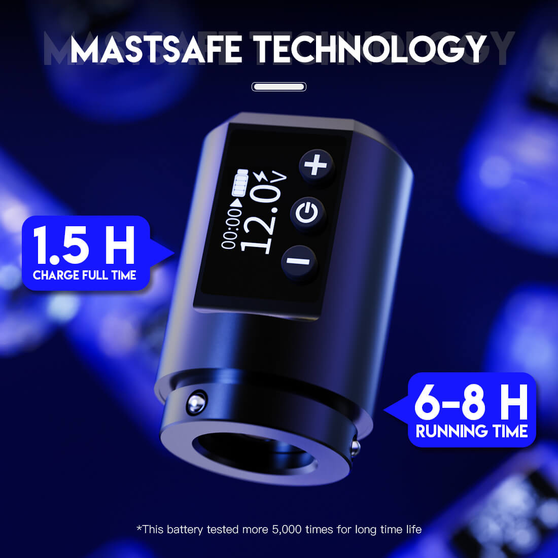 Máquina de Tatuaje con Bolígrafo Inalámbrico Dragonhawk con Carrera de 3,6 mm Carga Rápida | Mast Mini - Imagen 4