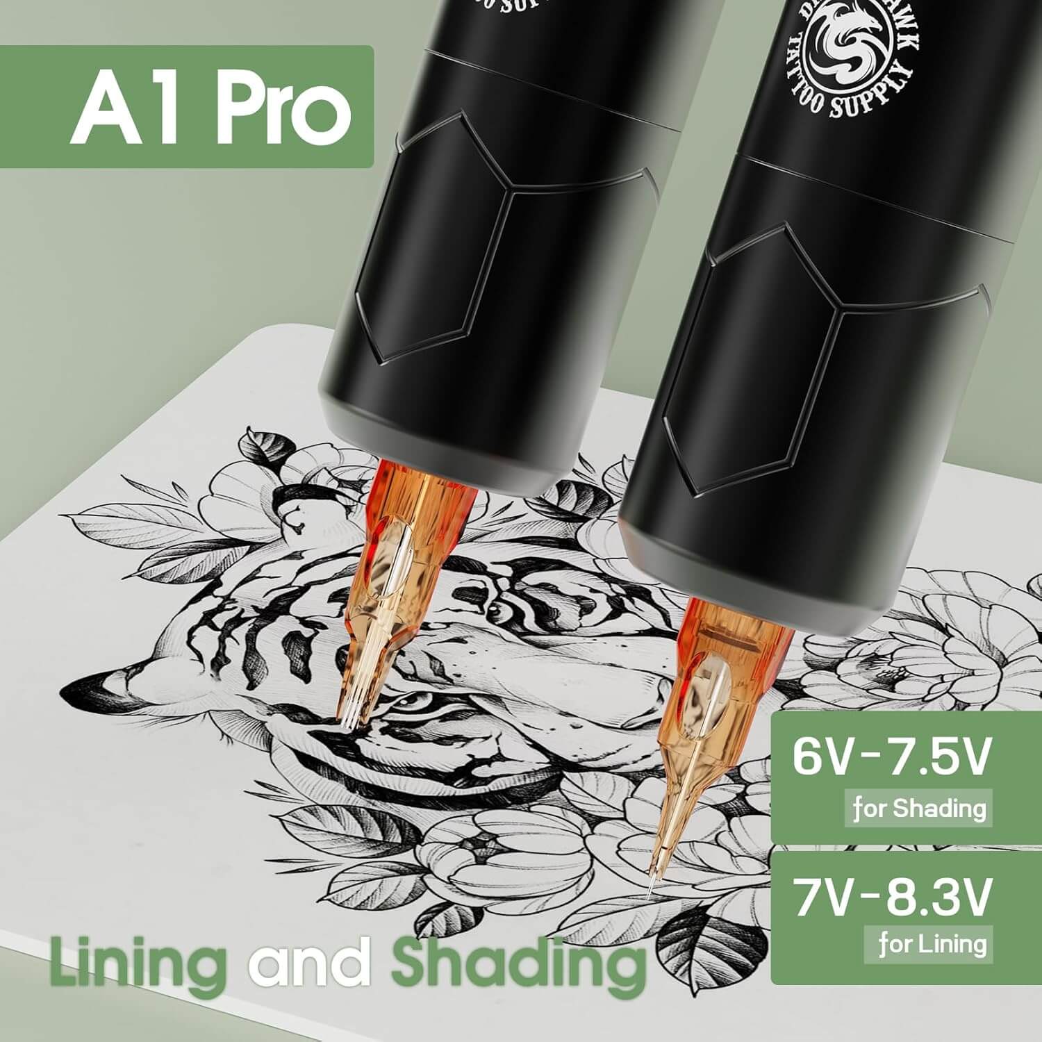 Kit de tatouage | Ensemble de départ Dragonhawk A1 Pro avec machine stylo de tatouage – Image 8