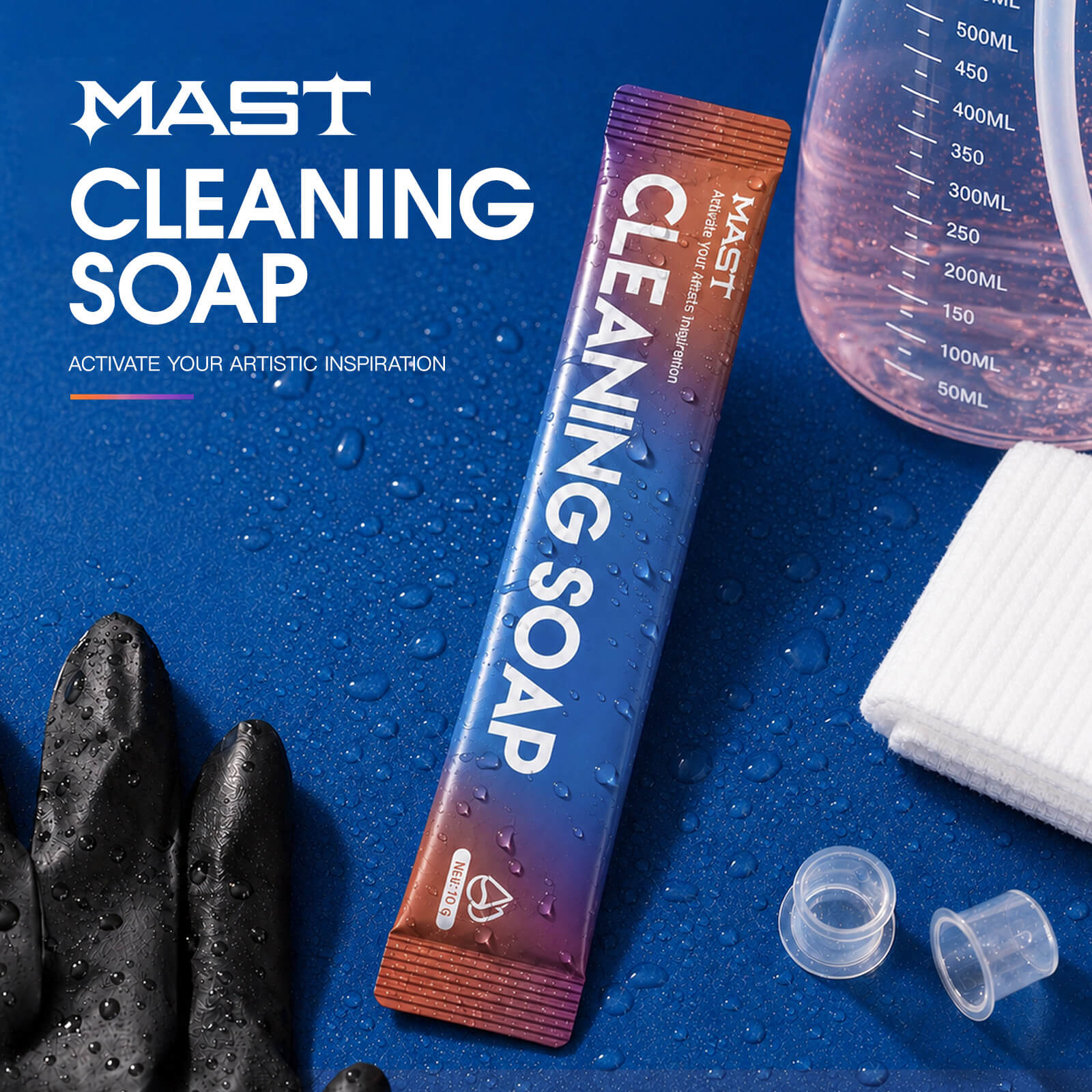 MAST Jabón Limpiador para Tatuajes 10 g – Limpieza Profunda y Cuidado Calmante para la Piel – Caja de 20 Unidades - Imagen 2