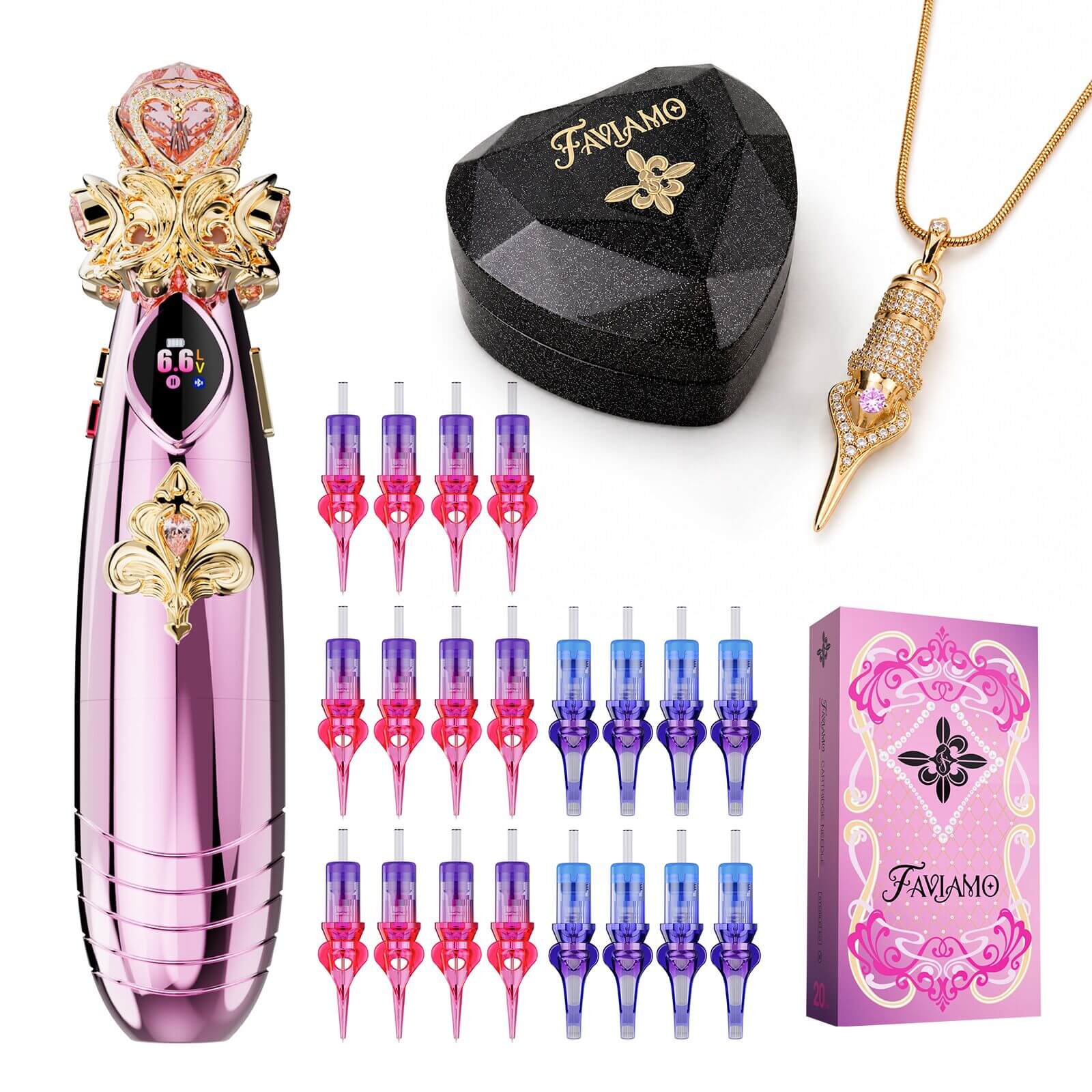 Tattoo-Set | Faviamo Luma Kabellose Tattoo Maschine Professionelles Bundle