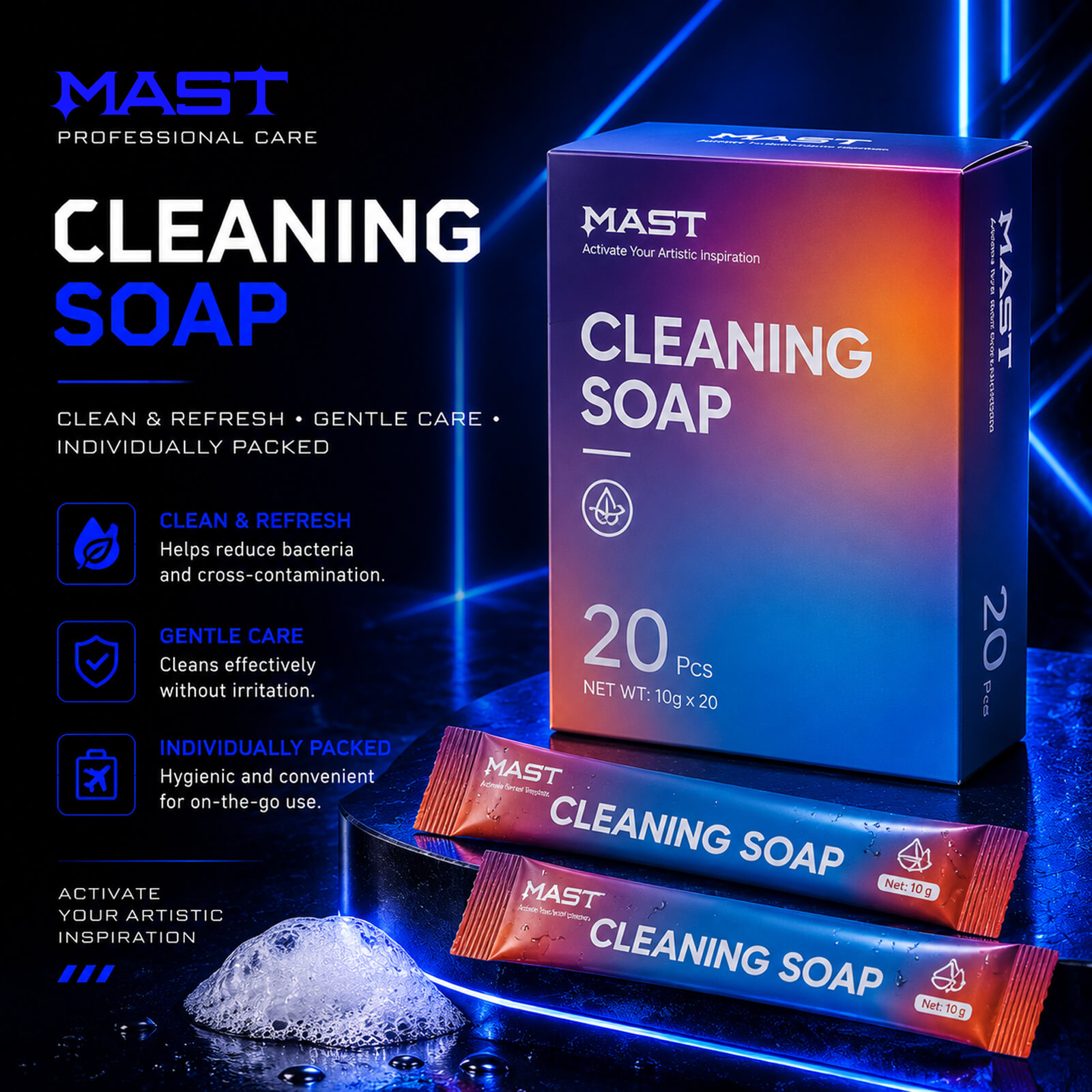 Mast Pro Kit Profesional de Higiene para Tatuajes | Solución Completa de Limpieza y Flujo de Trabajo Higiénico - Imagen 10