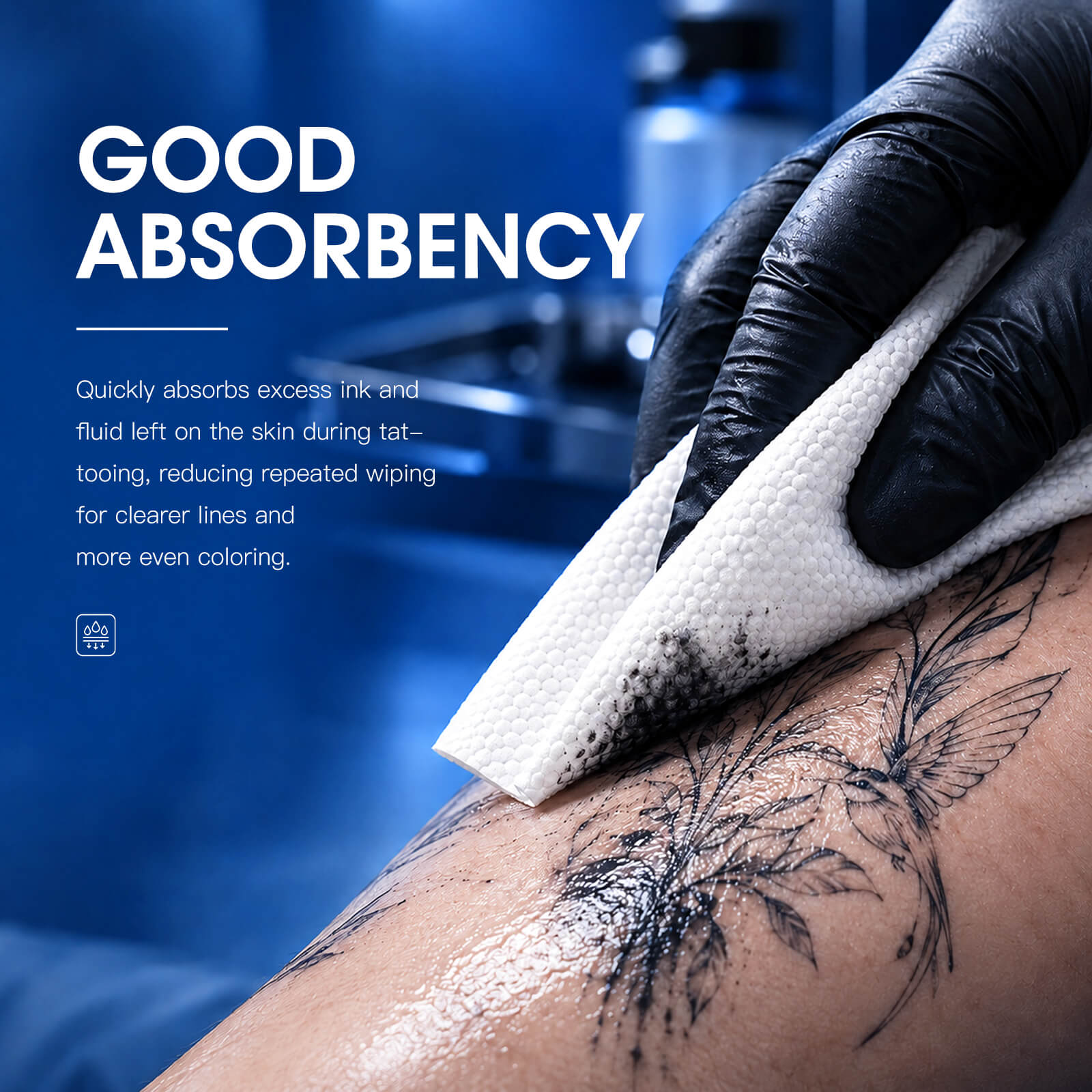 MAST Disposable Tattoo Cleaning Wipes | Lint-Free Non-Woven Wipes for Dry & Wet Use - Image 2