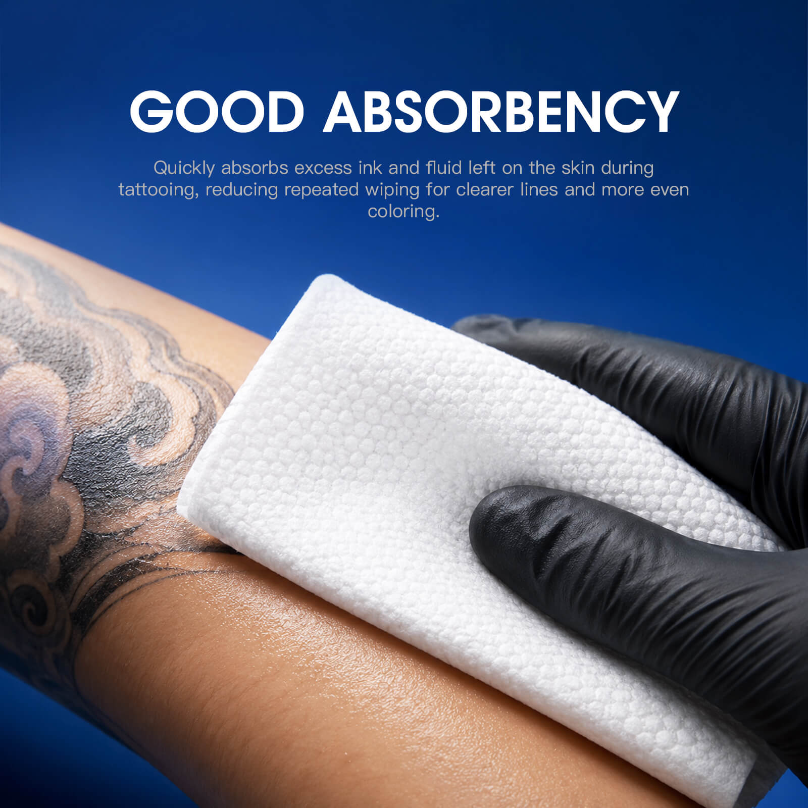 MAST Disposable Tattoo Cleaning Wipes | Lint-Free Non-Woven Wipes for Dry & Wet Use - Image 5